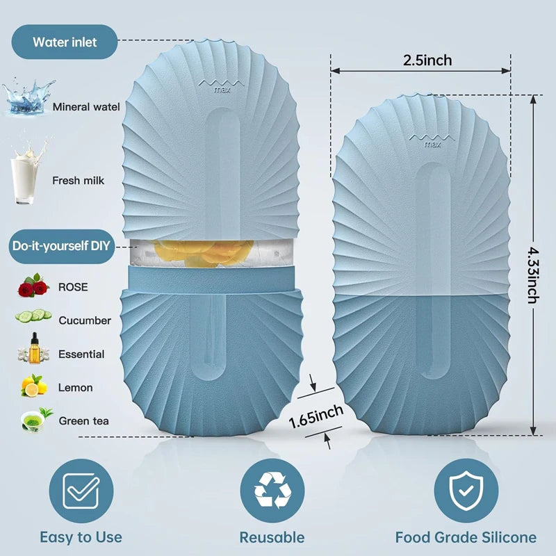 Silicone Ice Face Roller Mould – DIY Facial Ice Cube for Pore Care, Acne Relief & Skin Toning