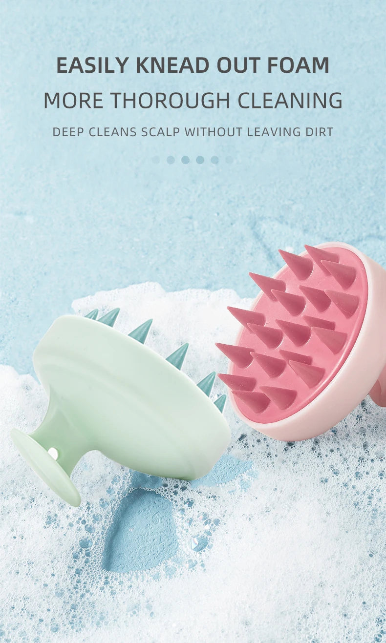 Scalp Massage Shampoo Brush – Silicone Hair Scrubber