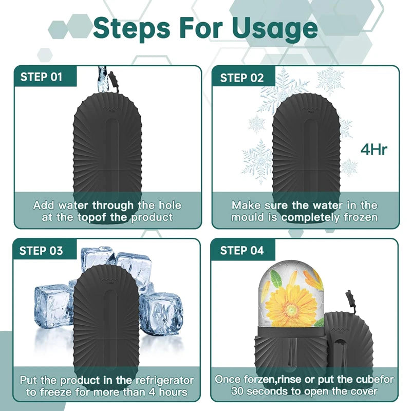 Silicone Ice Face Roller Mould – DIY Facial Ice Cube for Pore Care, Acne Relief & Skin Toning