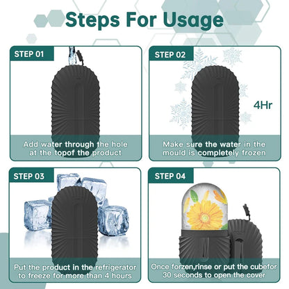 Silicone Ice Face Roller Mould – DIY Facial Ice Cube for Pore Care, Acne Relief & Skin Toning