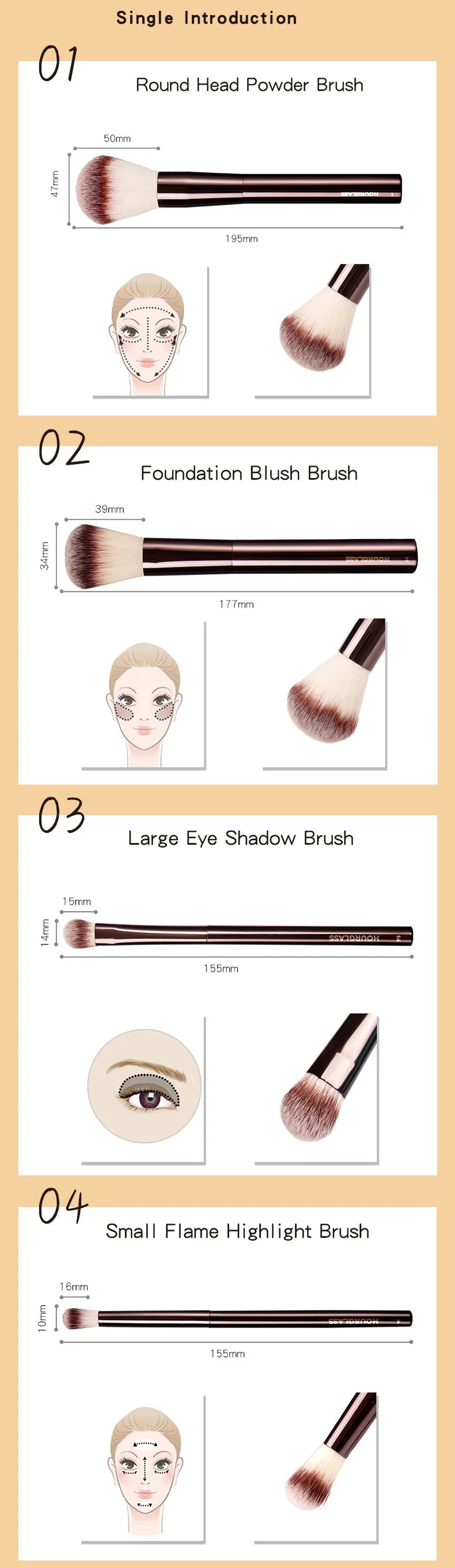 Hourglass Professional Makeup Brush Collection – Premium Performance, Precision Results
