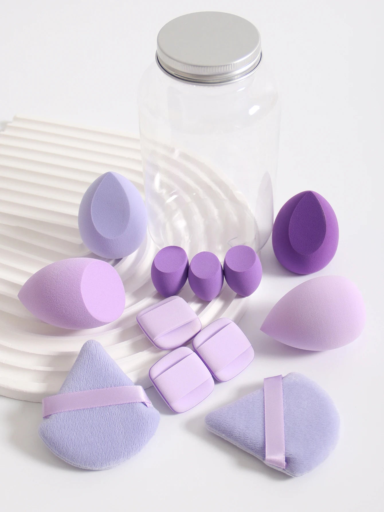 12-Piece Makeup Sponge & Puff Set – Multi-Colour, Soft Blend Finish
