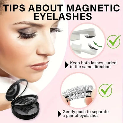 Magnetic 3D DIY Eyelash Set – Natural, Fluffy, & Reusable