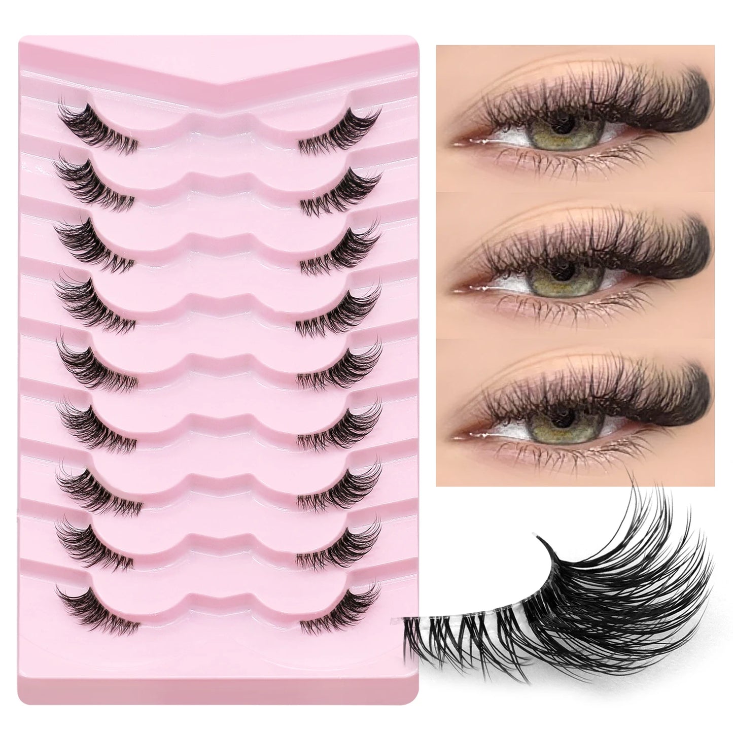 Winged False Eyelashes – Handcrafted for Effortless Beauty