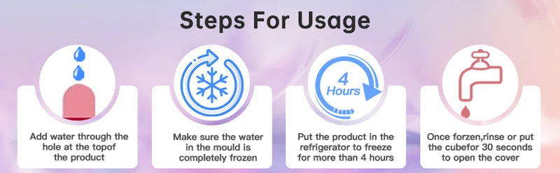 Silicone Ice Face Roller Mould – DIY Facial Ice Cube for Pore Care, Acne Relief & Skin Toning