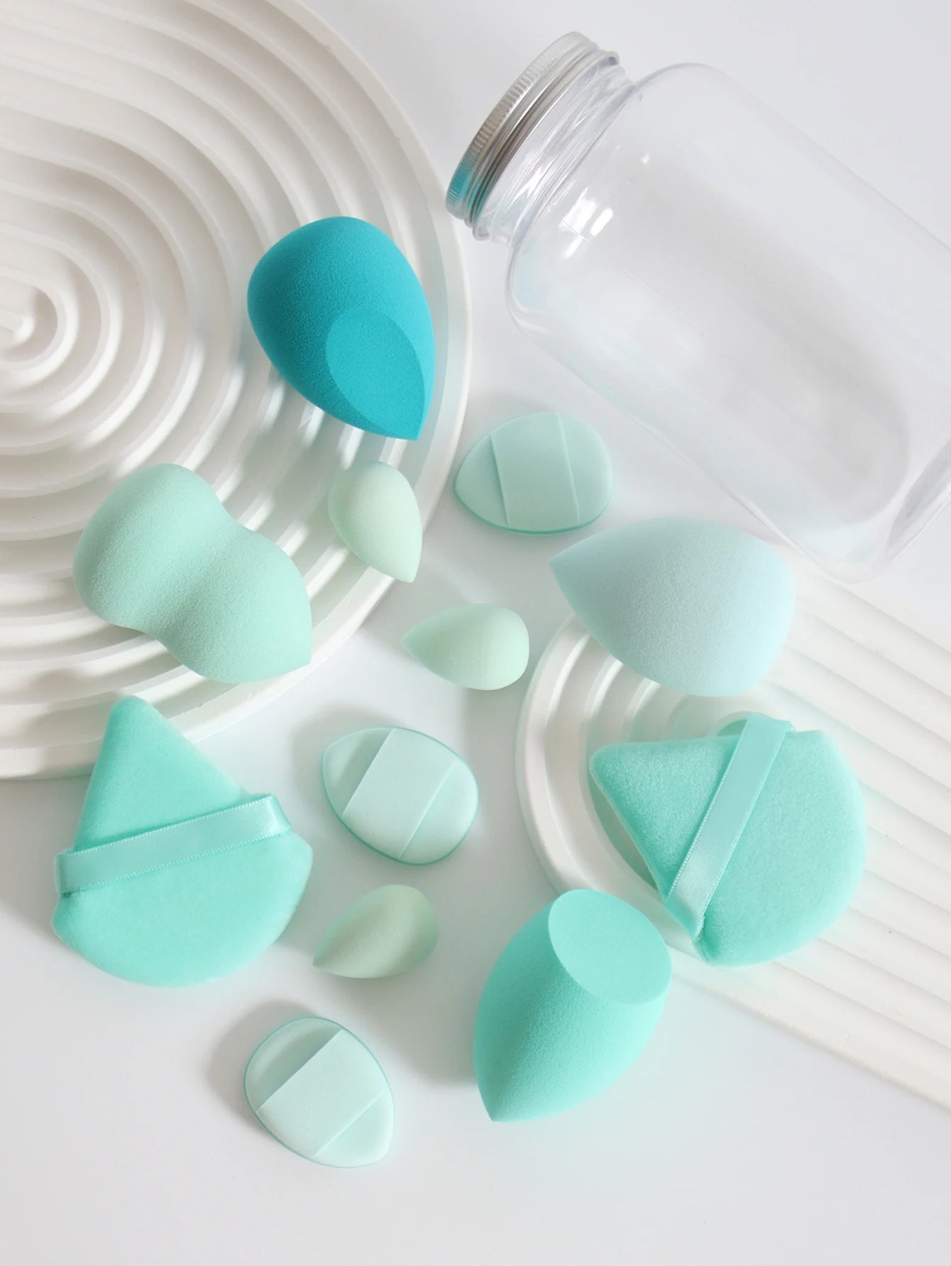 12-Piece Makeup Sponge & Puff Set – Multi-Colour, Soft Blend Finish