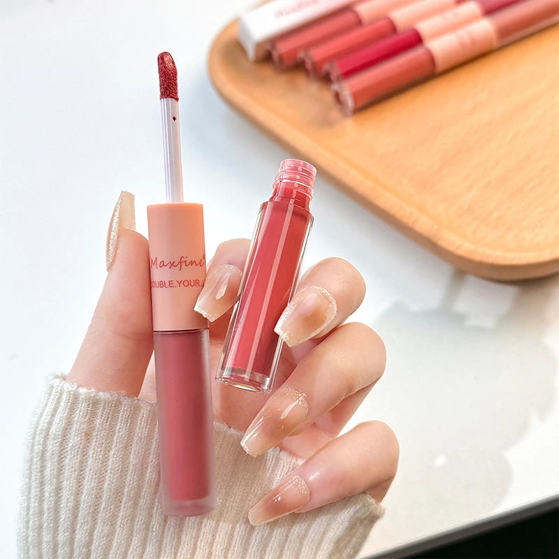 2-in-1 Lip Glaze with Moisturizing & Long-Lasting Formula