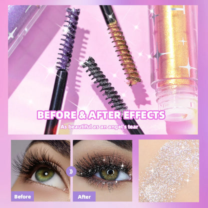 QiBest Glitter Mascara – 4D Silk Fiber Eyelash Lengthening, Curling & Waterproof Mascara