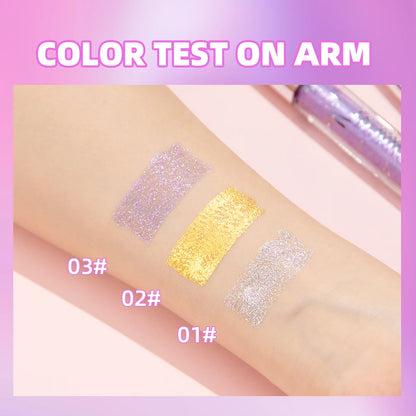 QiBest Glitter Mascara – 4D Silk Fiber Eyelash Lengthening, Curling & Waterproof Mascara