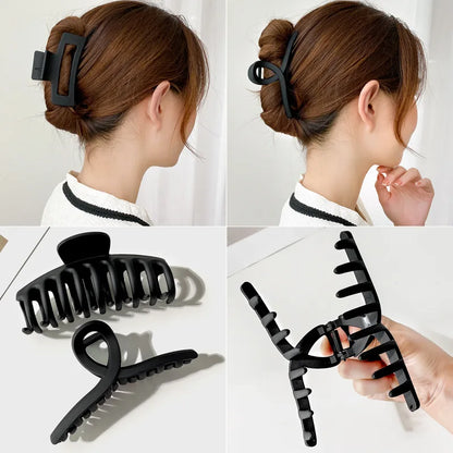 Black Hair Claw Clips