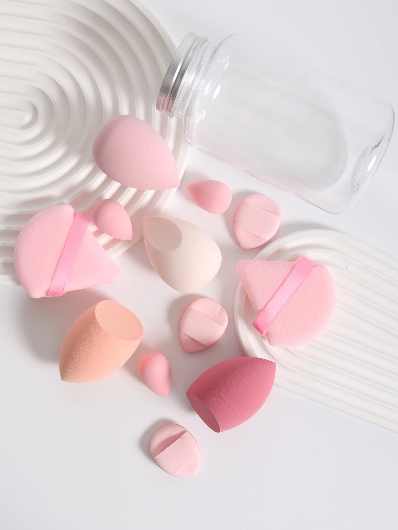 12-Piece Makeup Sponge & Puff Set – Multi-Colour, Soft Blend Finish