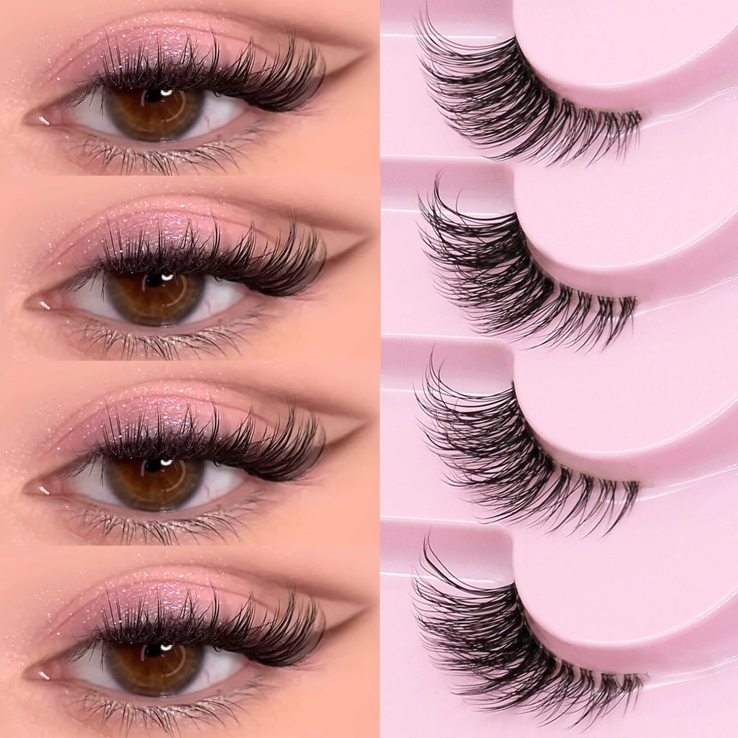 Winged False Eyelashes – Handcrafted for Effortless Beauty