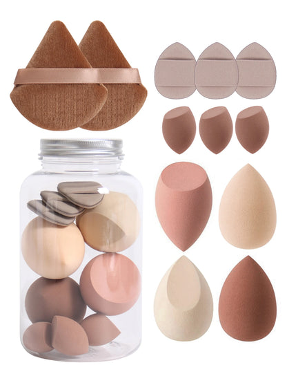 12-Piece Makeup Sponge & Puff Set – Multi-Colour, Soft Blend Finish