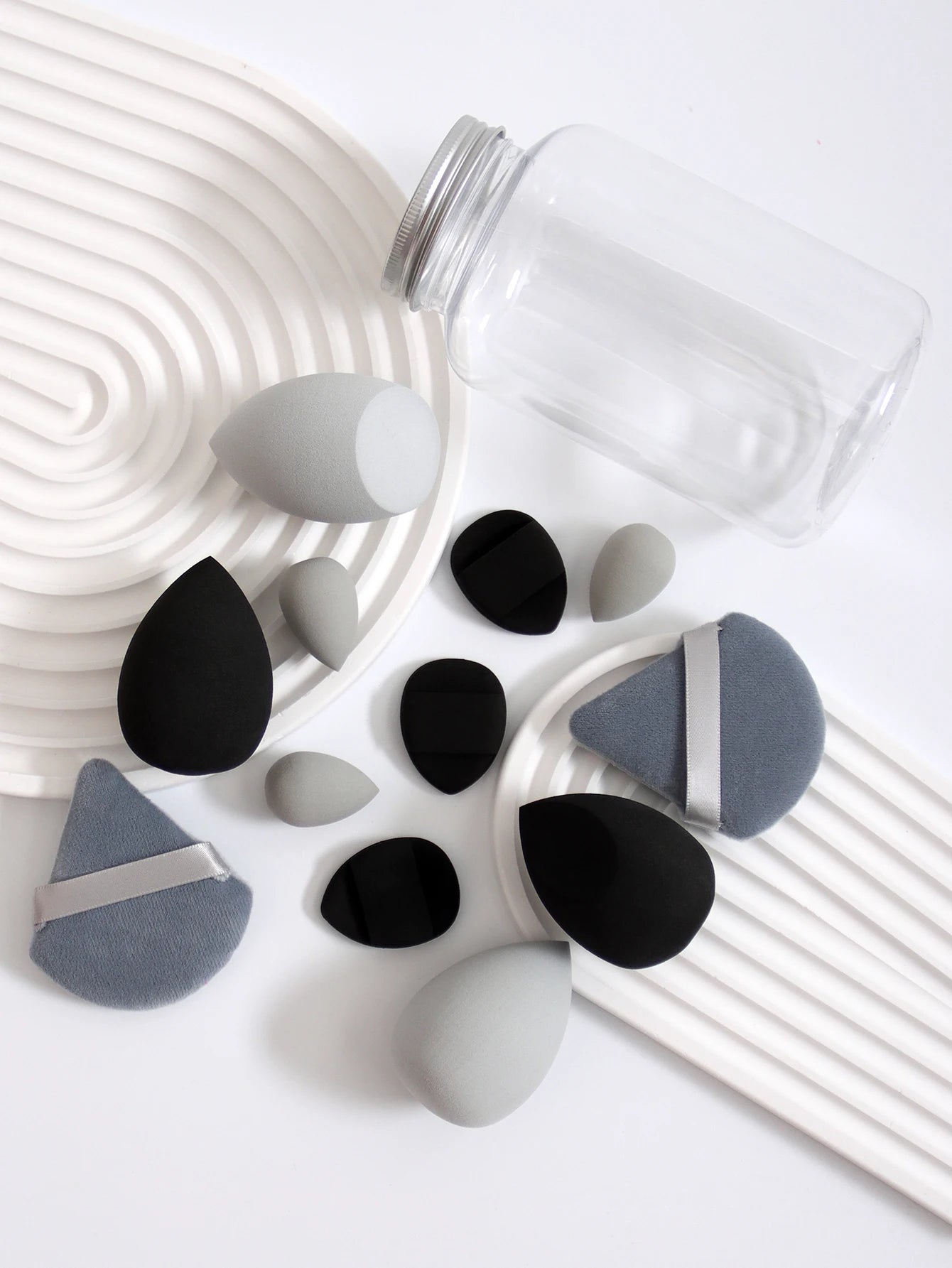 12-Piece Makeup Sponge & Puff Set – Multi-Colour, Soft Blend Finish