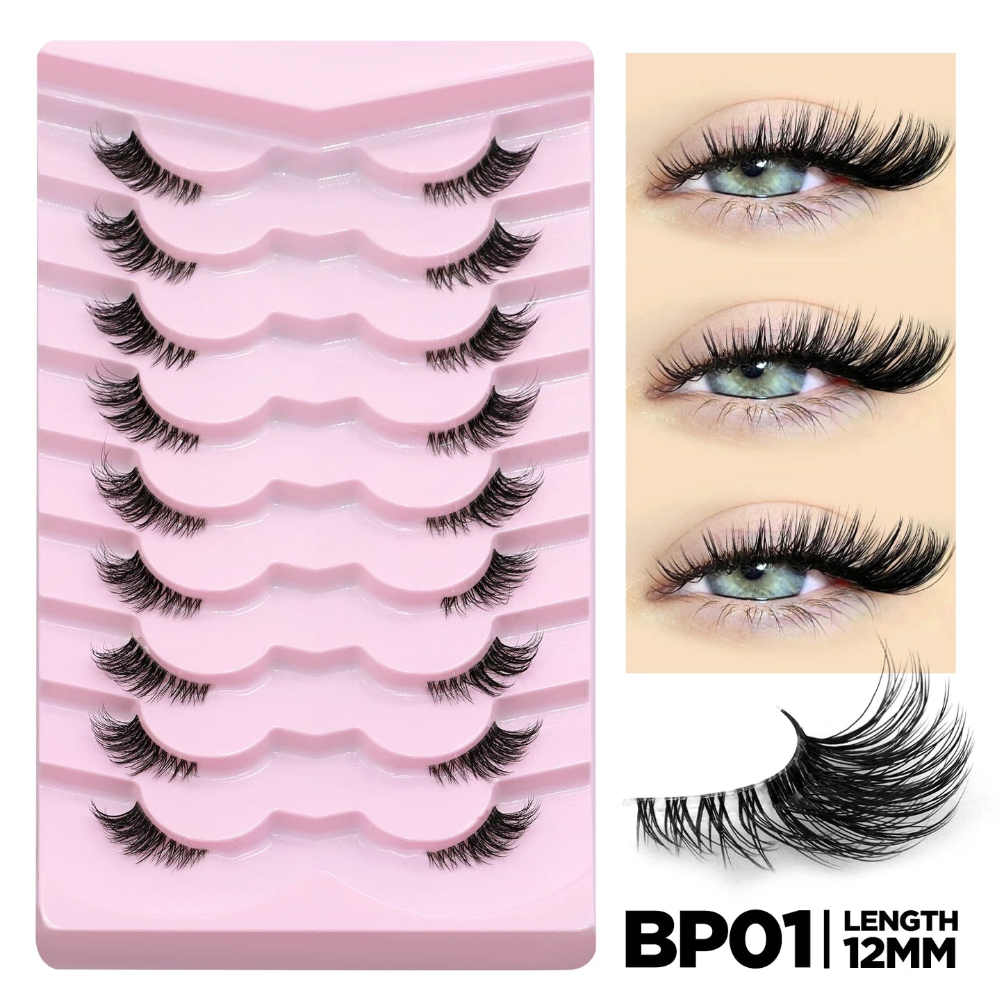 Winged False Eyelashes – Handcrafted for Effortless Beauty