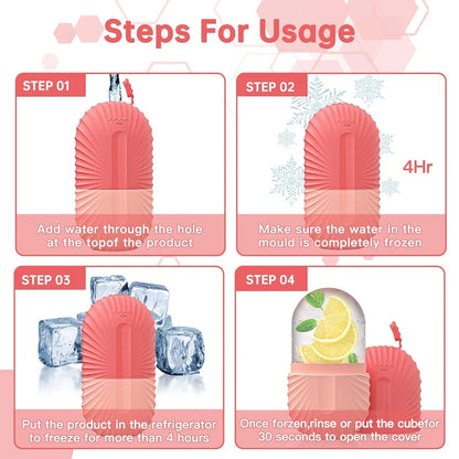 Silicone Ice Face Roller Mould – DIY Facial Ice Cube for Pore Care, Acne Relief & Skin Toning