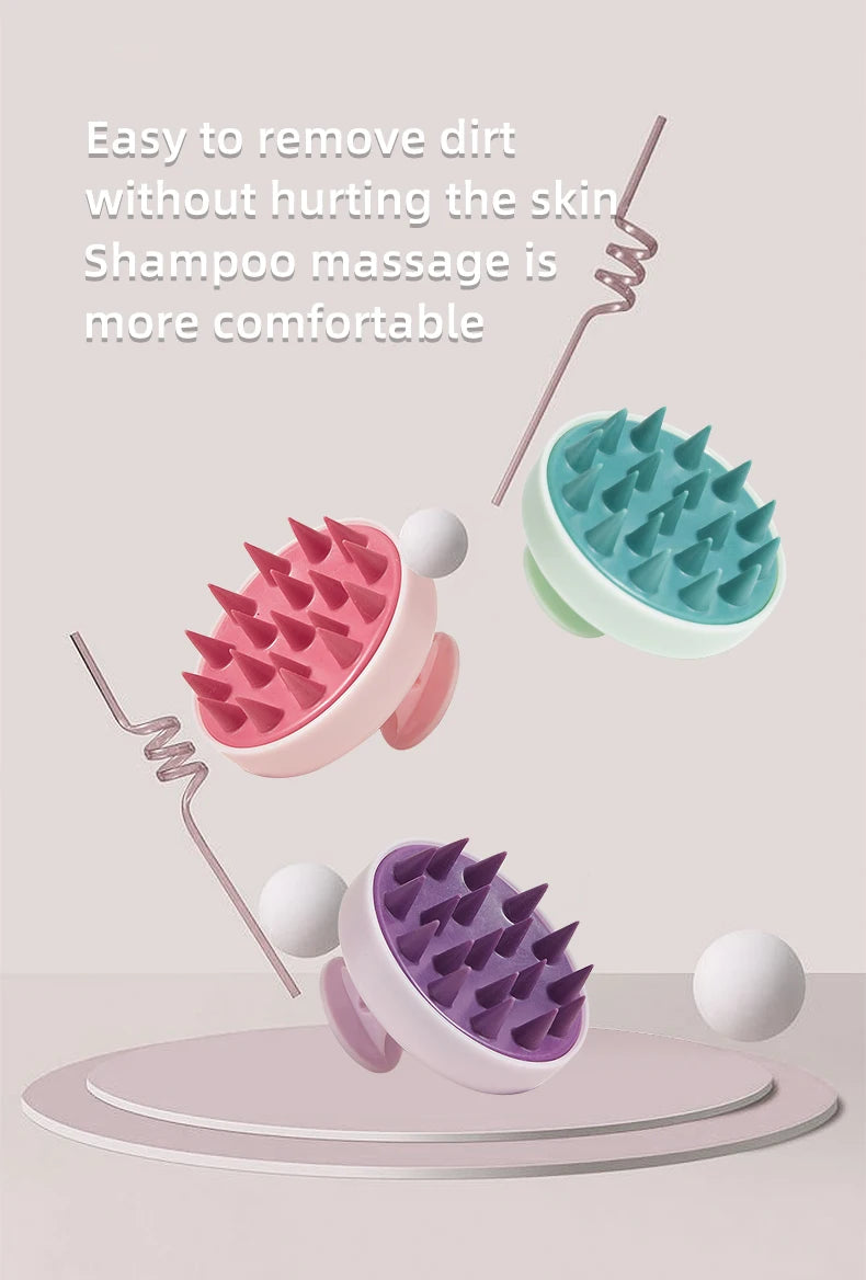 Scalp Massage Shampoo Brush – Silicone Hair Scrubber
