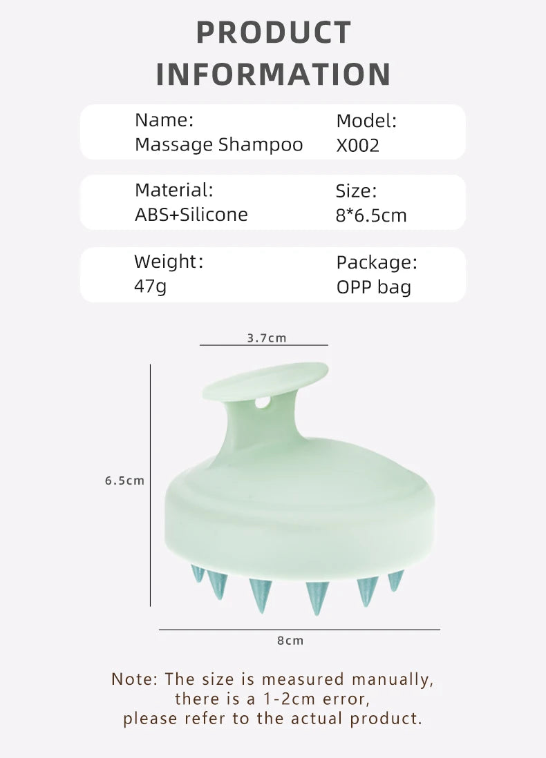Scalp Massage Shampoo Brush – Silicone Hair Scrubber