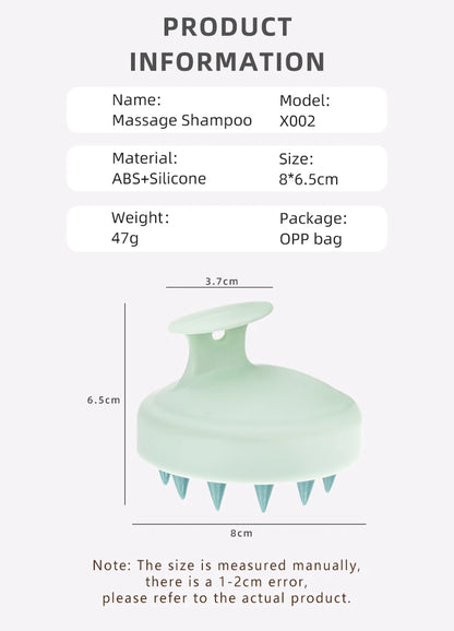 Scalp Massage Shampoo Brush – Silicone Hair Scrubber