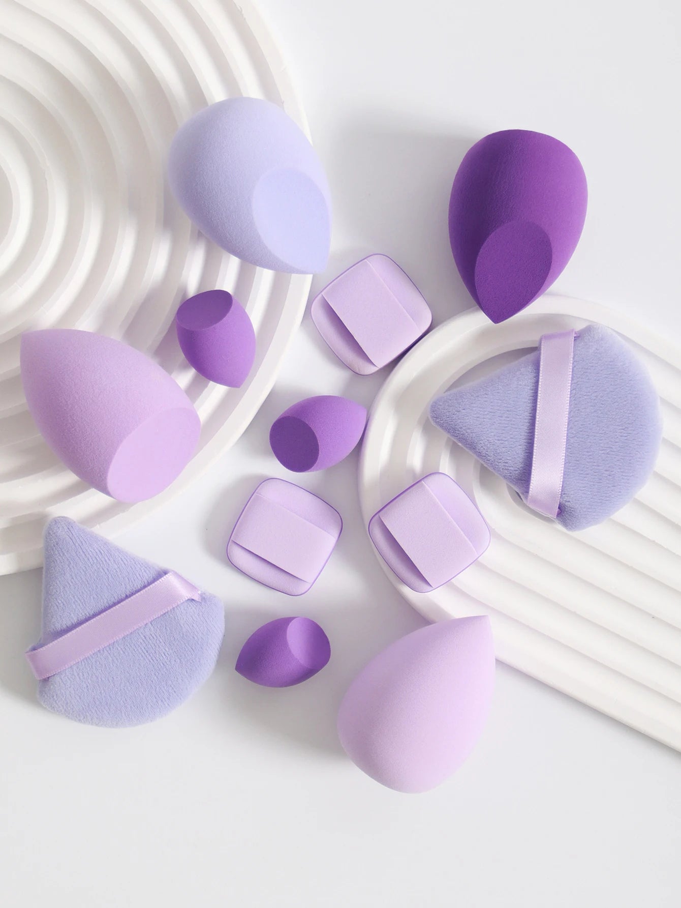 12-Piece Makeup Sponge & Puff Set – Multi-Colour, Soft Blend Finish