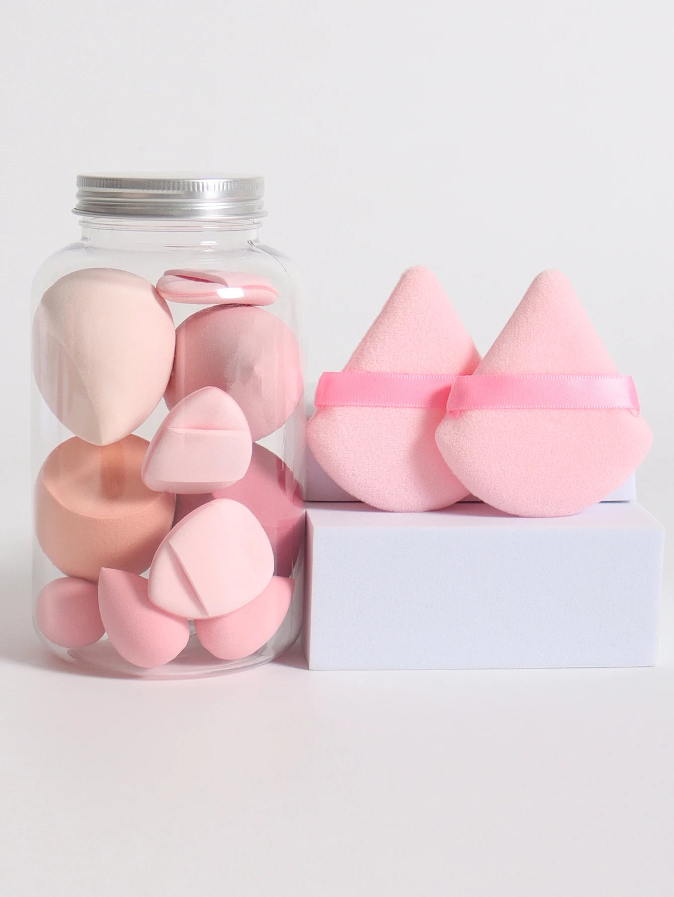 12-Piece Makeup Sponge & Puff Set – Multi-Colour, Soft Blend Finish