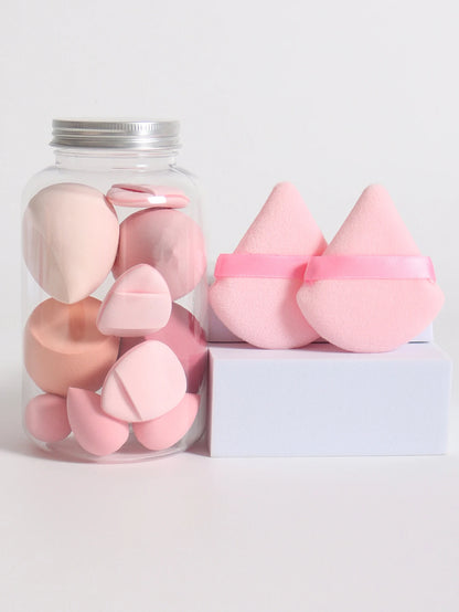 12-Piece Makeup Sponge & Puff Set – Multi-Colour, Soft Blend Finish