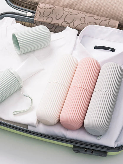 Portable Toothbrush & Toothpaste Travel Case – Eco-Friendly Storage Solution