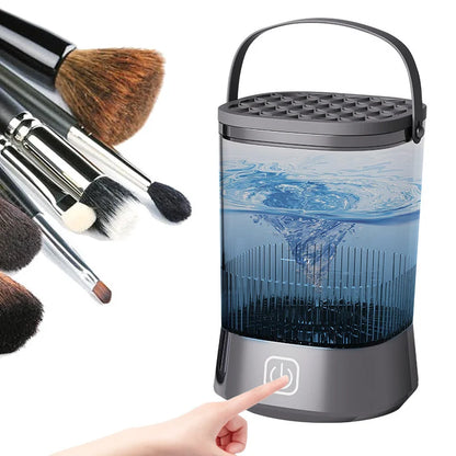 3-in-1 Automatic Electric Makeup Brush Cleaner & Dryer – Rechargeable Type-C Charging Cosmetic Brush Washing Tool