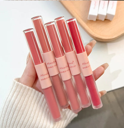 2-in-1 Lip Glaze with Moisturizing & Long-Lasting Formula