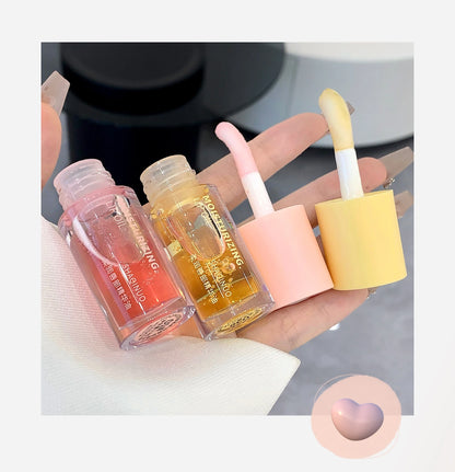 Water Light Lip Gloss Moisturiser Transparent Jelly Mirror Fruit Crystal Lip Oil Clear Hydrating Plumping Korean Lip Care Makeup