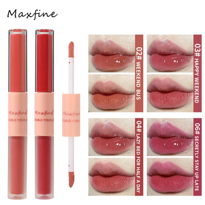 2-in-1 Lip Glaze with Moisturizing & Long-Lasting Formula