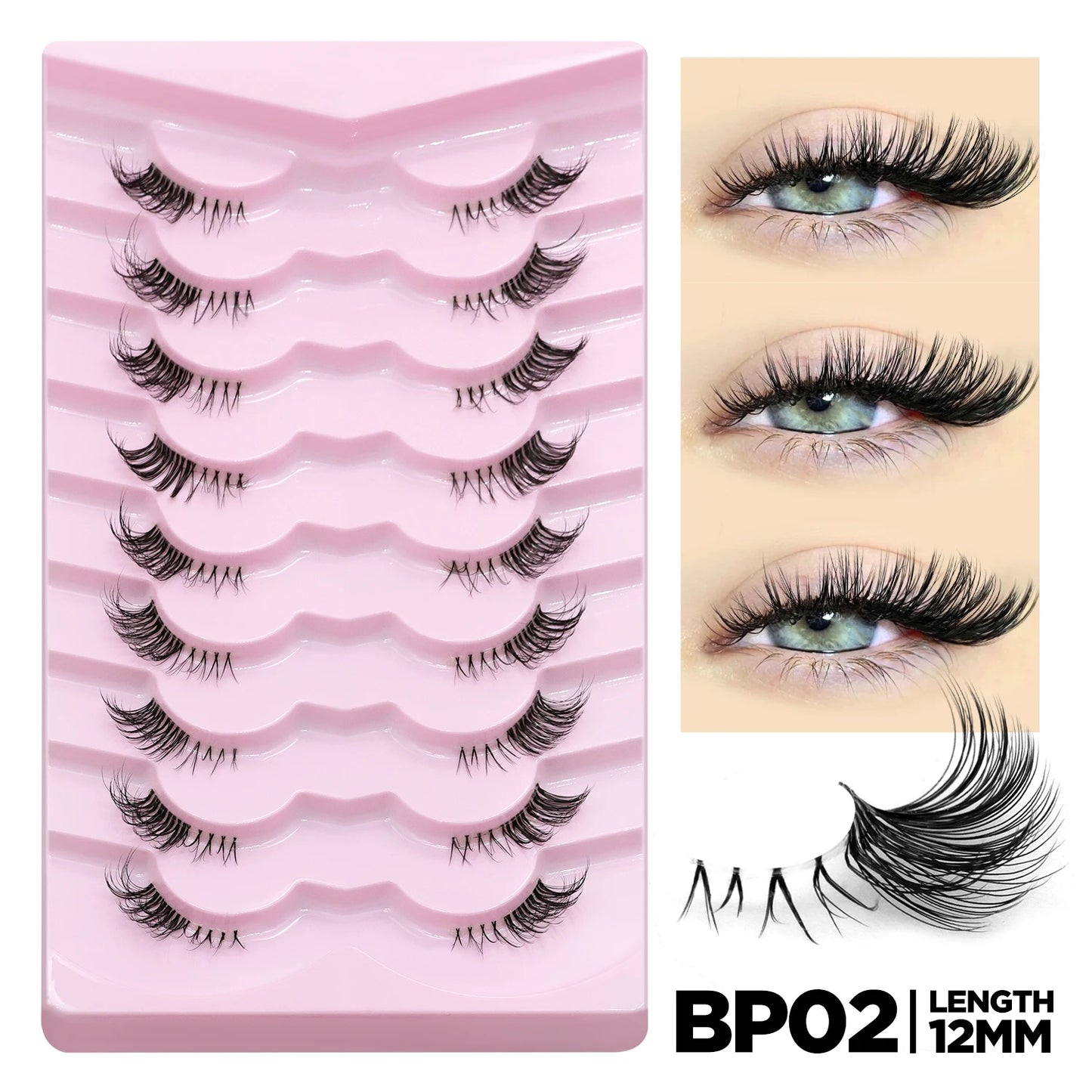 Winged False Eyelashes – Handcrafted for Effortless Beauty