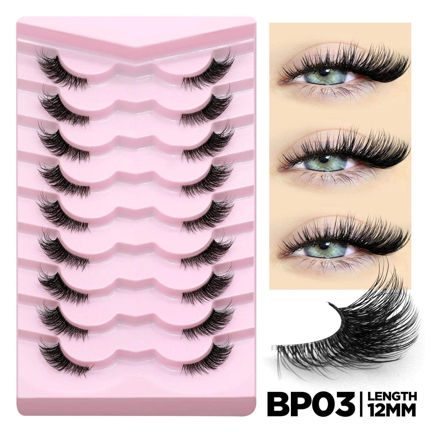 Winged False Eyelashes – Handcrafted for Effortless Beauty