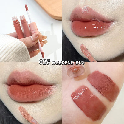 2-in-1 Lip Glaze with Moisturizing & Long-Lasting Formula