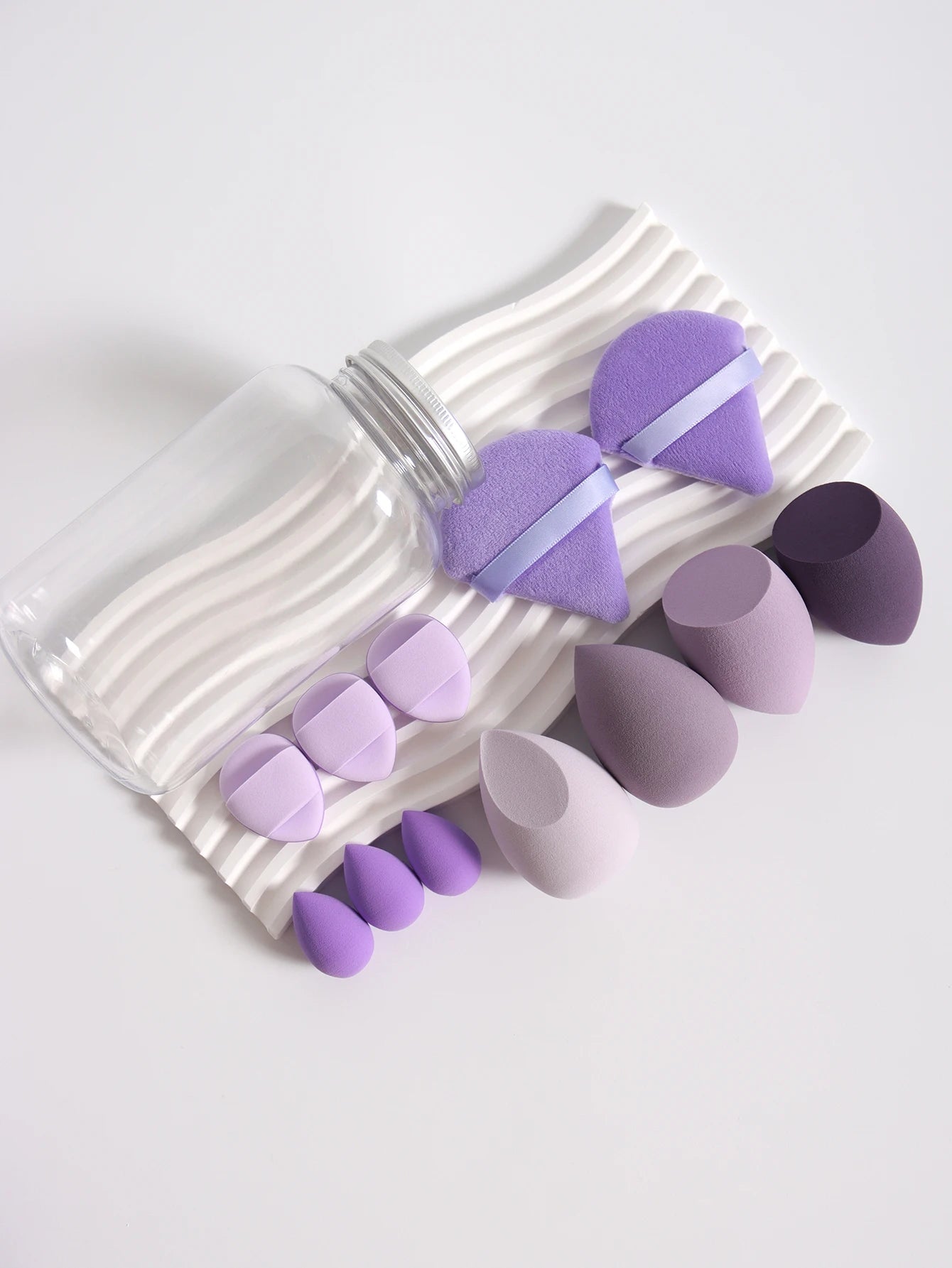 12-Piece Makeup Sponge & Puff Set – Multi-Colour, Soft Blend Finish
