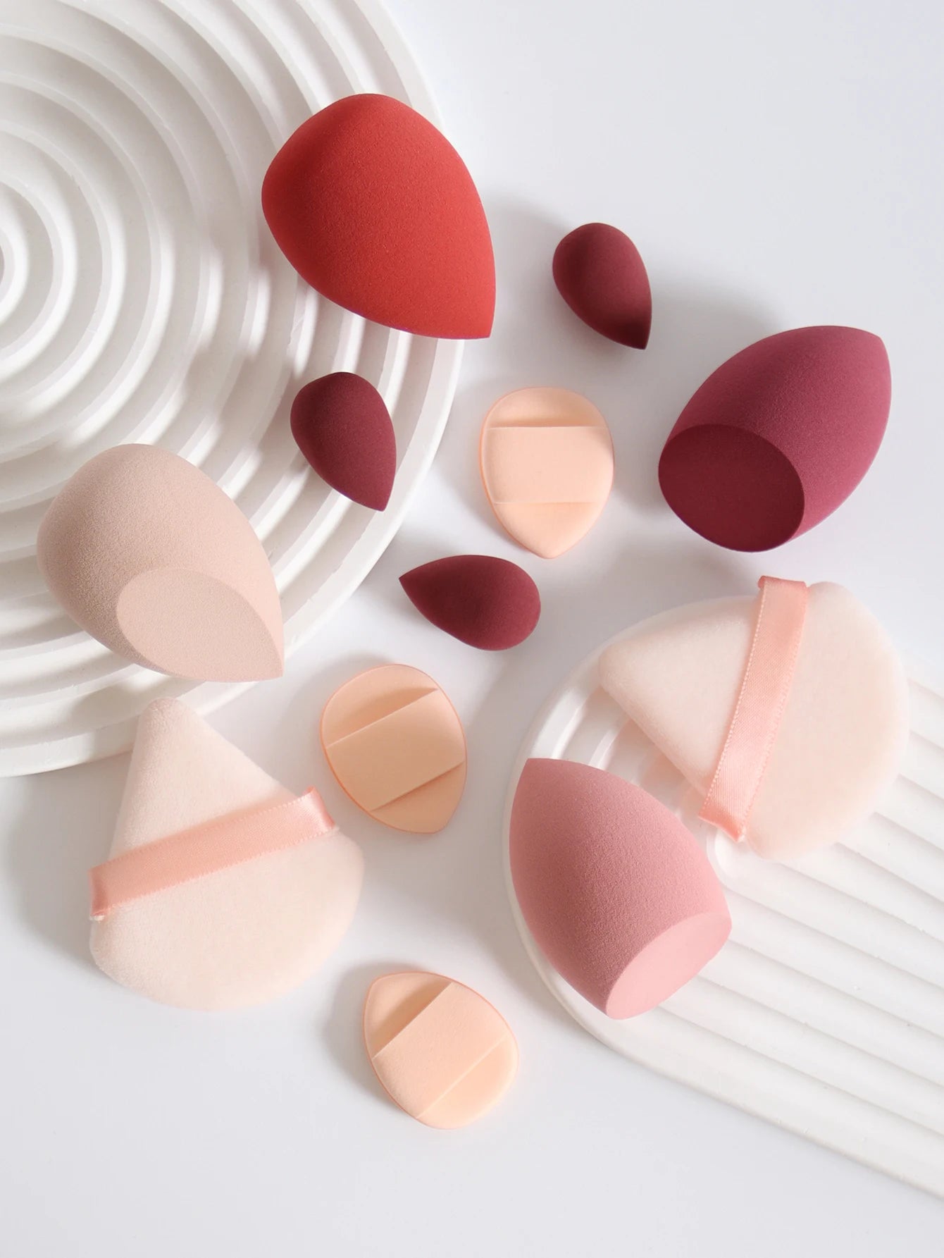 12-Piece Makeup Sponge & Puff Set – Multi-Colour, Soft Blend Finish