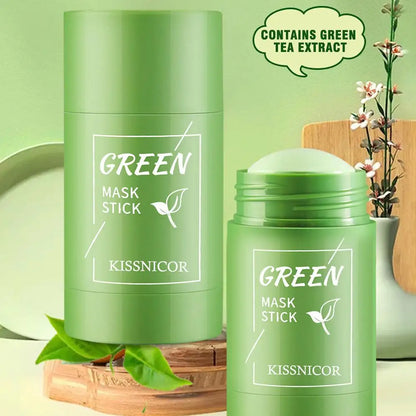 Face Clean Mask Green Tea - Shrink pores Deep Blackhead Remover facial Cleansing Moisturizing Mask 40g
