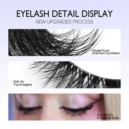 Winged False Eyelashes – Handcrafted for Effortless Beauty