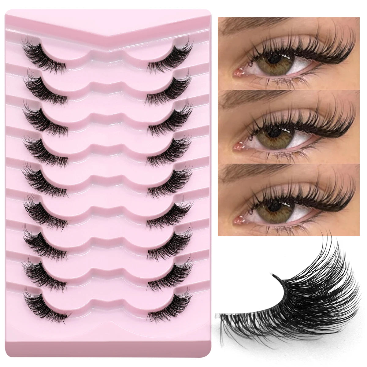 Winged False Eyelashes – Handcrafted for Effortless Beauty