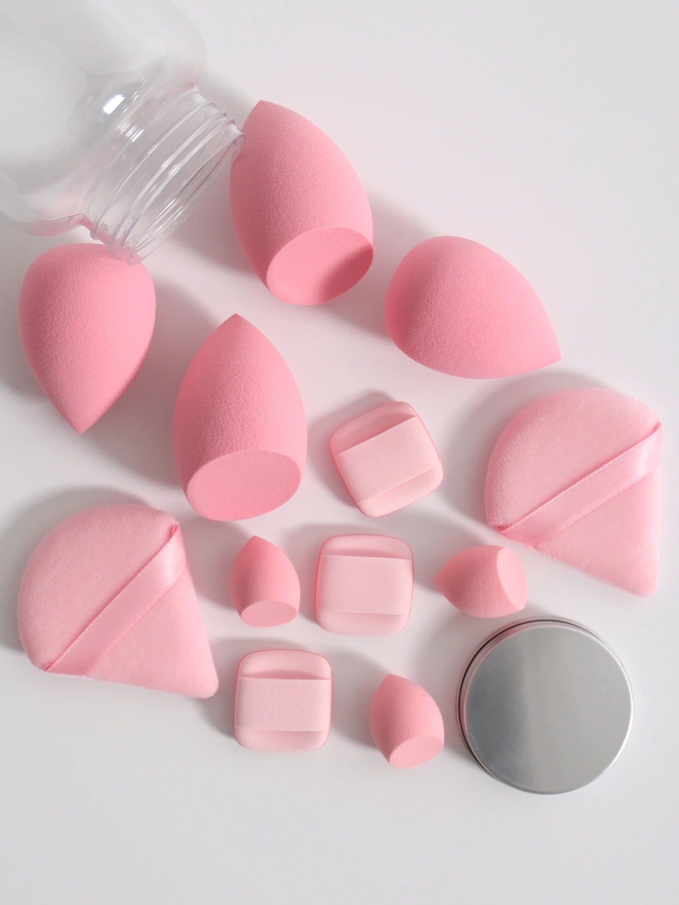 12-Piece Makeup Sponge & Puff Set – Multi-Colour, Soft Blend Finish