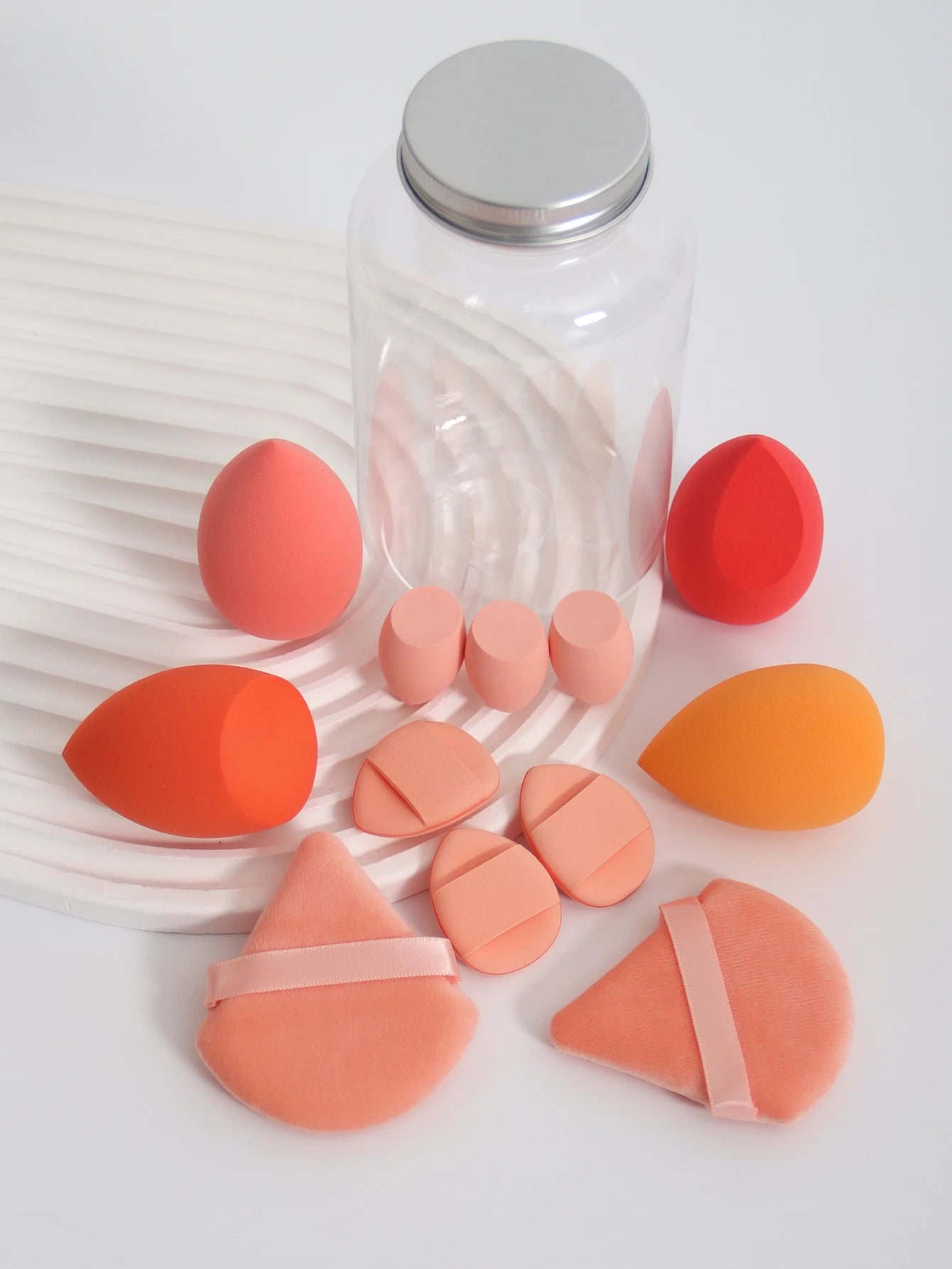 12-Piece Makeup Sponge & Puff Set – Multi-Colour, Soft Blend Finish