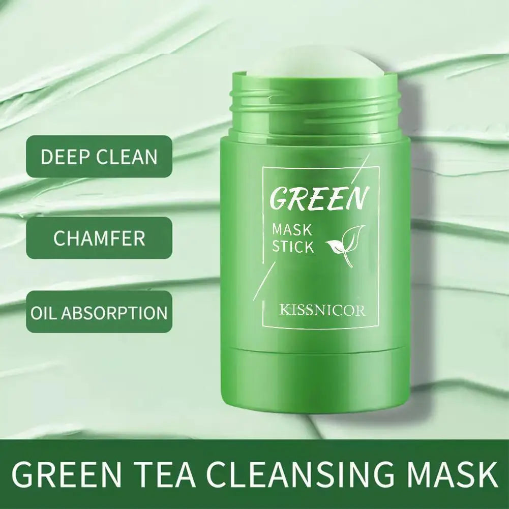 Face Clean Mask Green Tea - Shrink pores Deep Blackhead Remover facial Cleansing Moisturizing Mask 40g