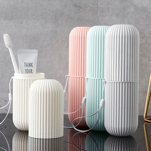 Portable Toothbrush & Toothpaste Travel Case – Eco-Friendly Storage Solution