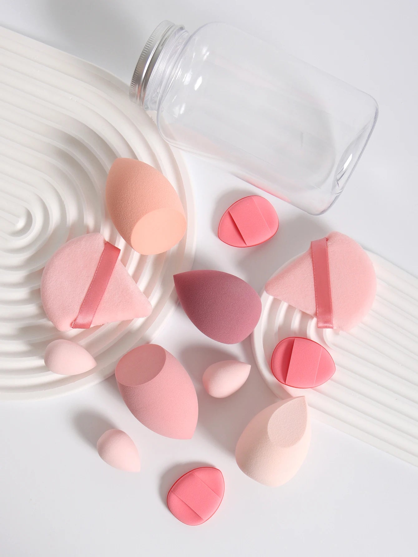 12-Piece Makeup Sponge & Puff Set – Multi-Colour, Soft Blend Finish