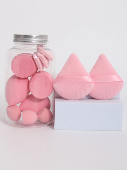12-Piece Makeup Sponge & Puff Set – Multi-Colour, Soft Blend Finish