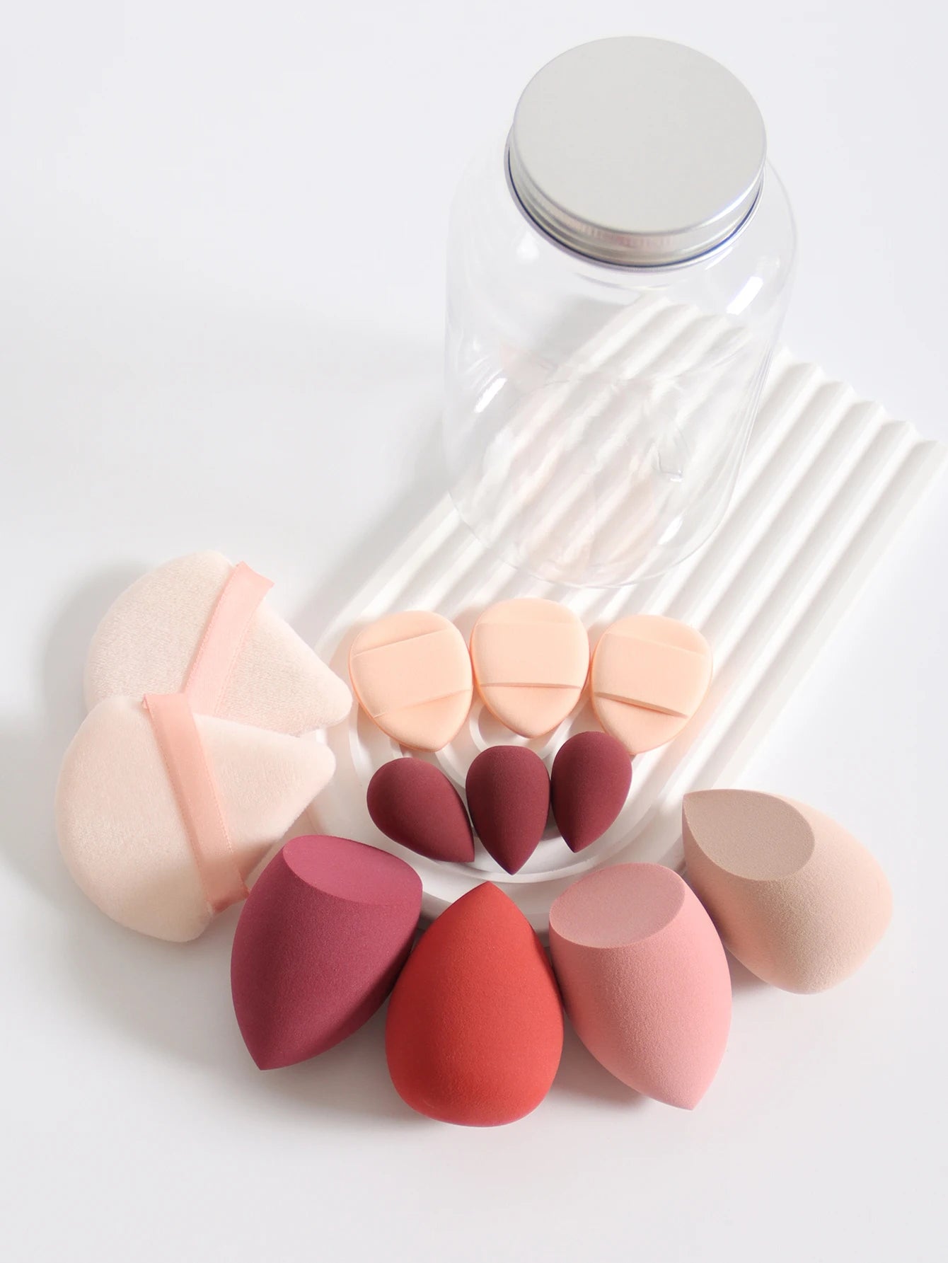 12-Piece Makeup Sponge & Puff Set – Multi-Colour, Soft Blend Finish