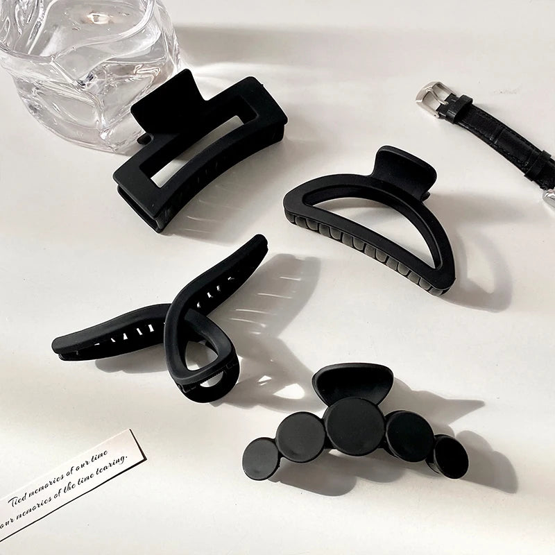 Black Hair Claw Clips