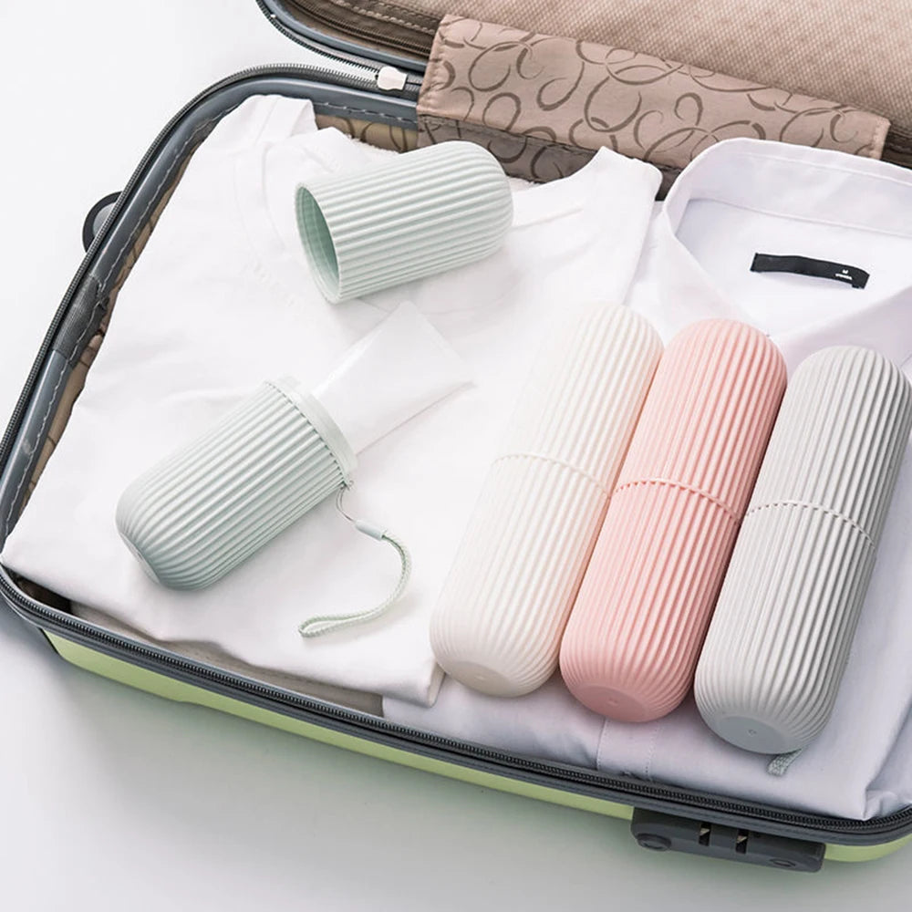 Portable Toothbrush & Toothpaste Travel Case – Eco-Friendly Storage Solution