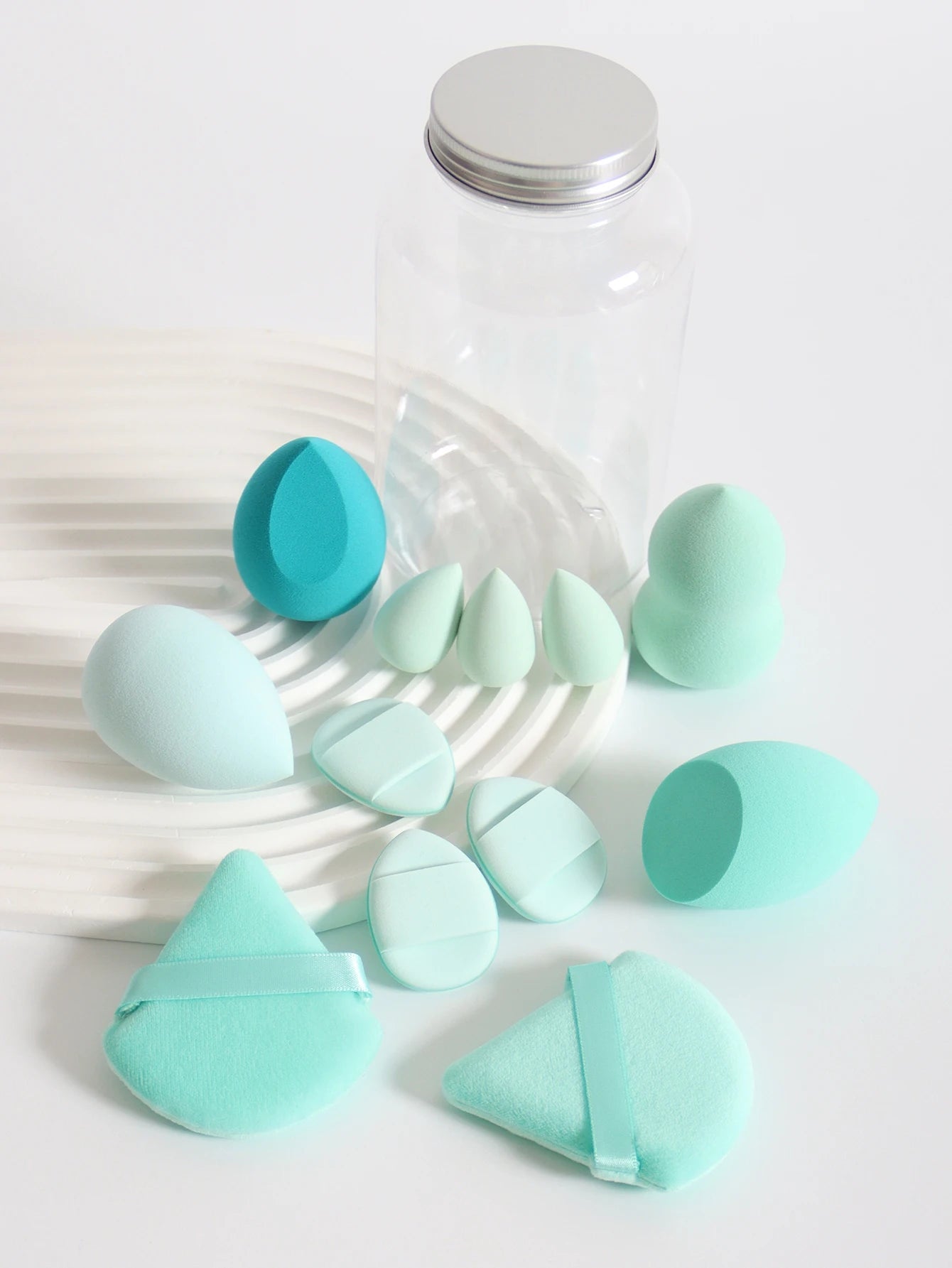 12-Piece Makeup Sponge & Puff Set – Multi-Colour, Soft Blend Finish