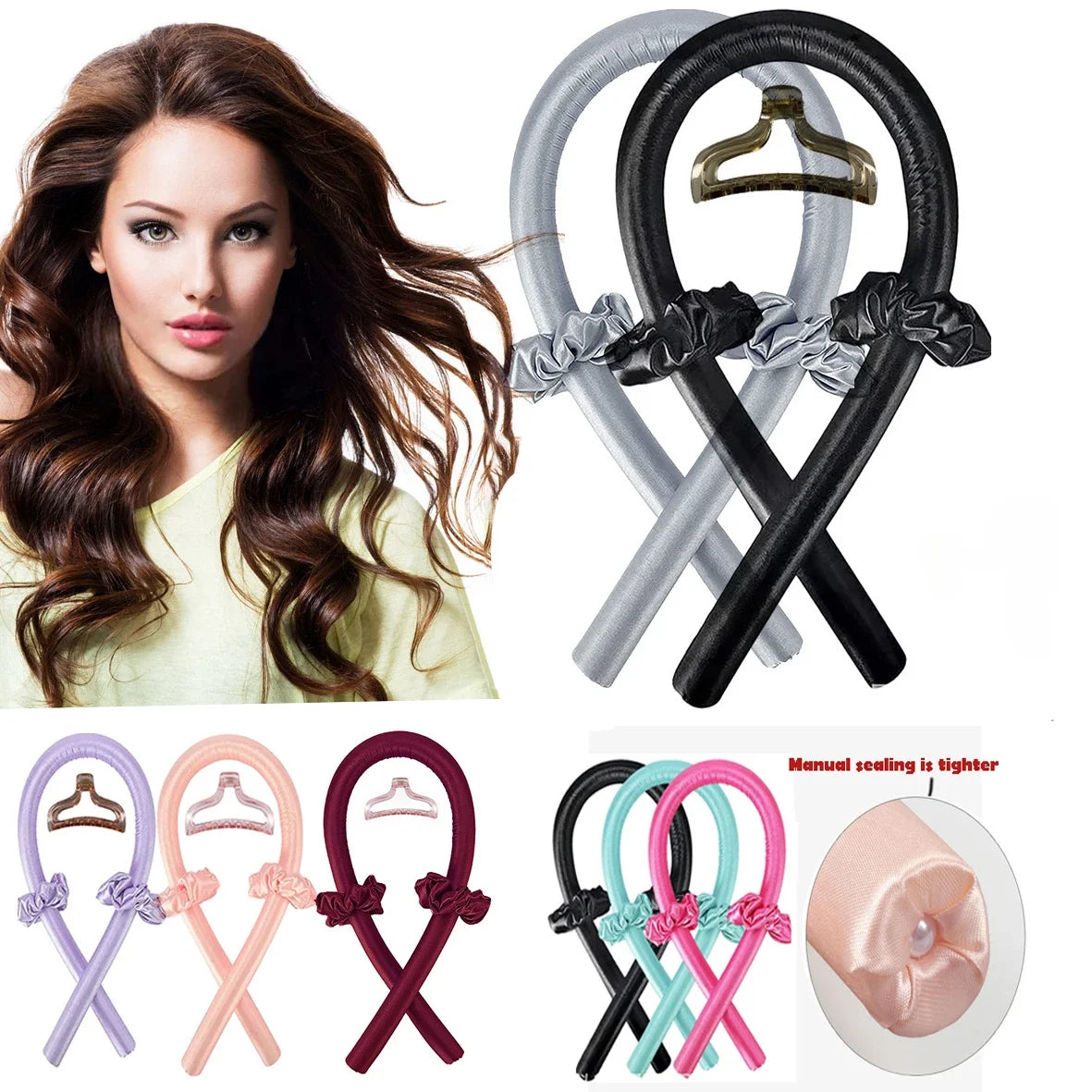 Silk Foam Heatless Curling Rod Headband
